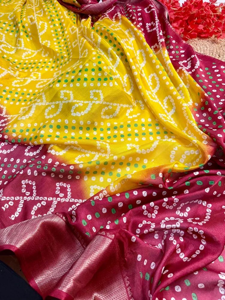 Dola Silk Bandhani Saree