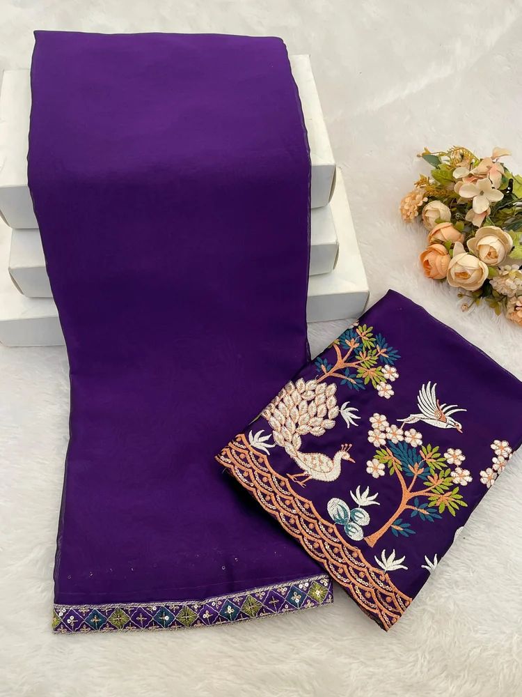 Chinon Silk Saree