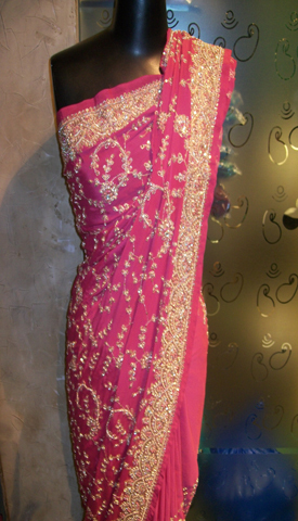 Zardosi Work Saree