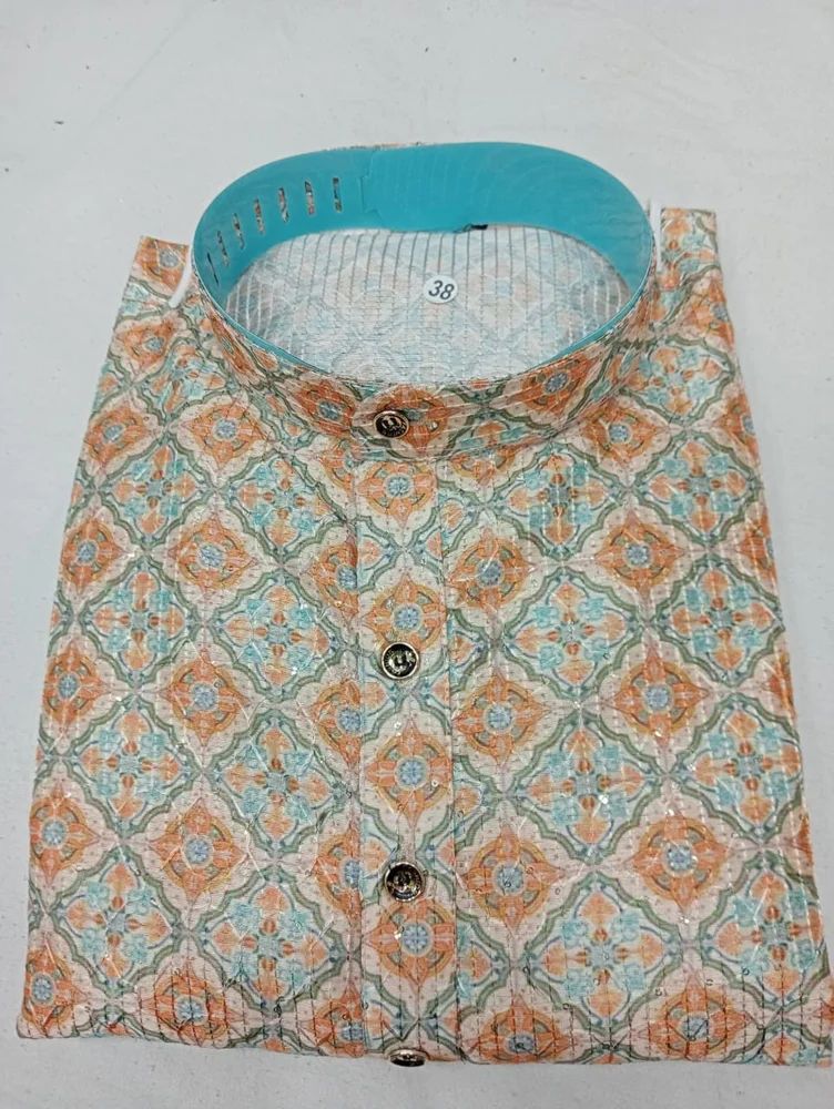 Mono Crochet Work Men's Kurta