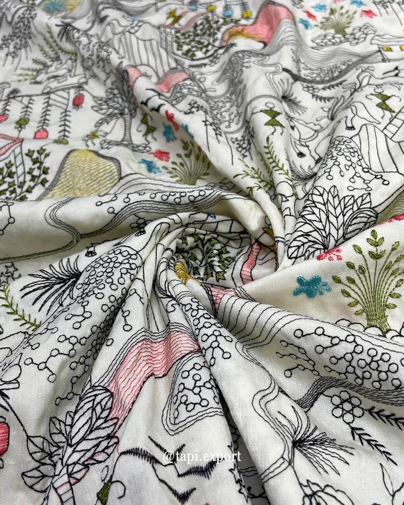 Designer Embroidered Fabric