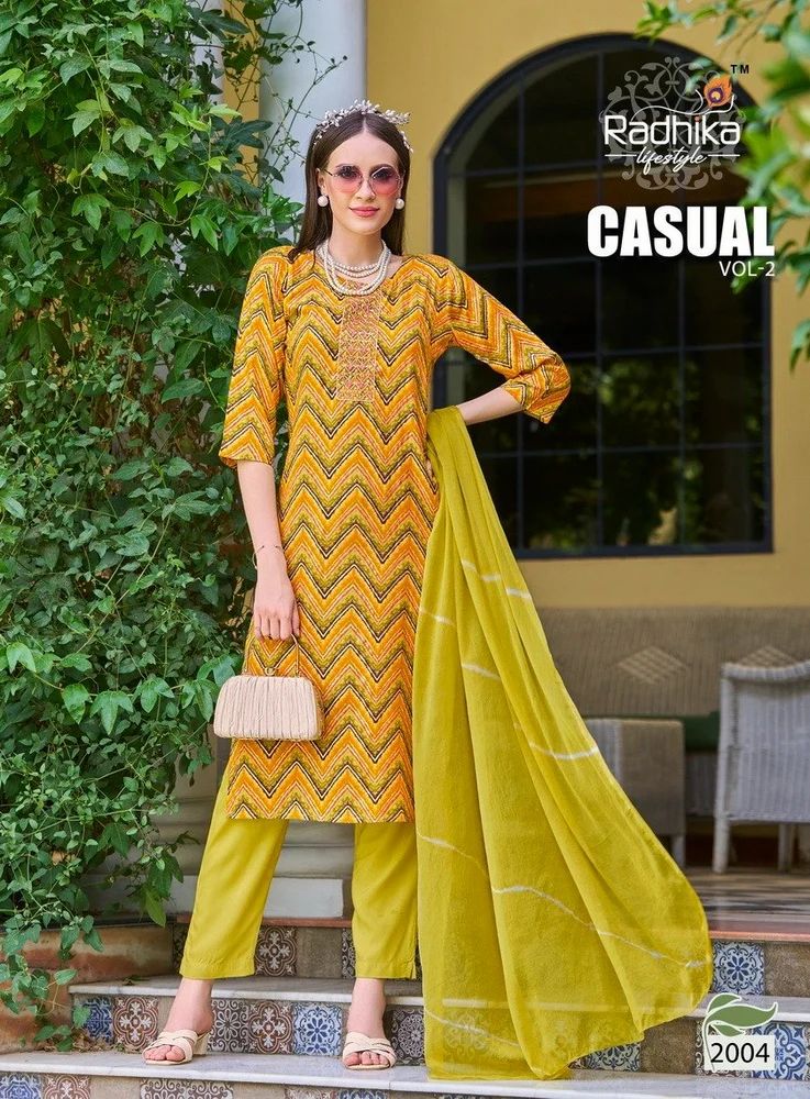 Rayon Kurta Pant Set