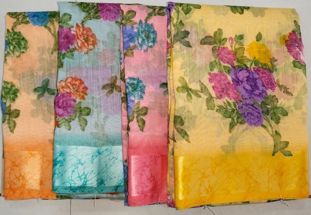 Satin Patta Cotton Saree