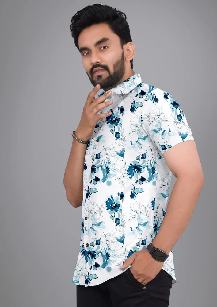 Mens Half Sleeve Printed Shirt