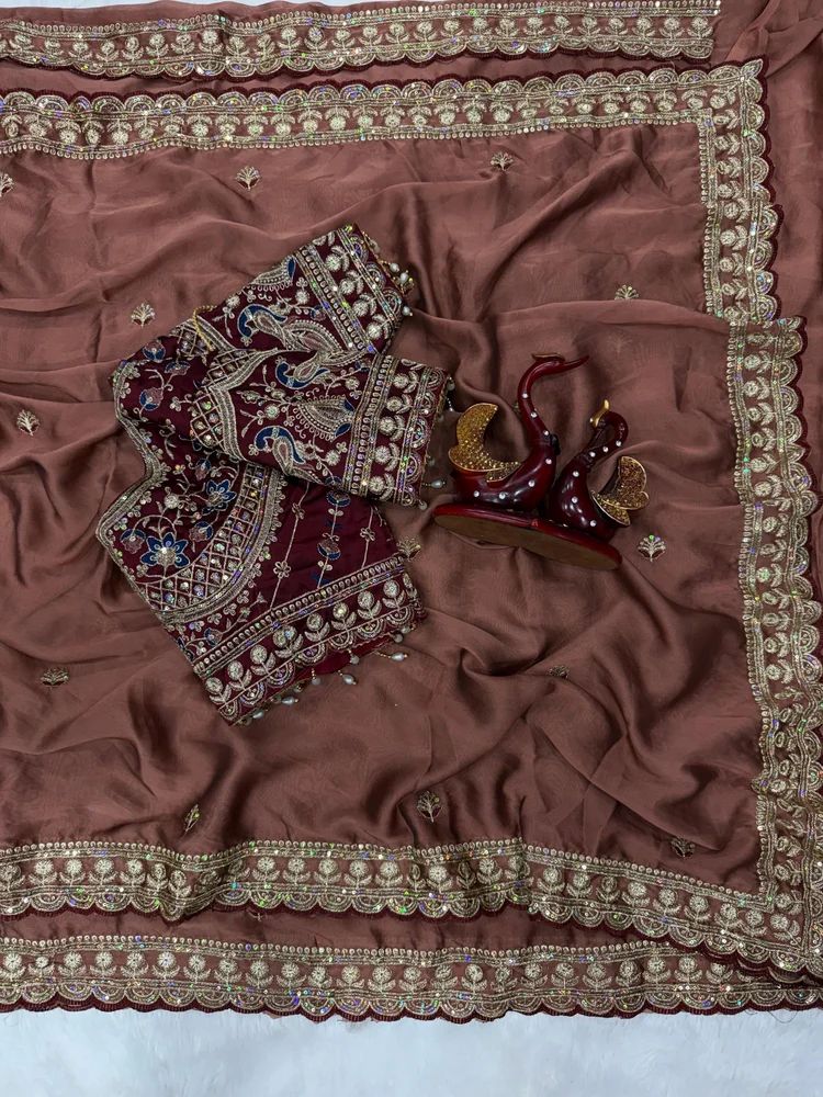 Embroidery Silk Saree