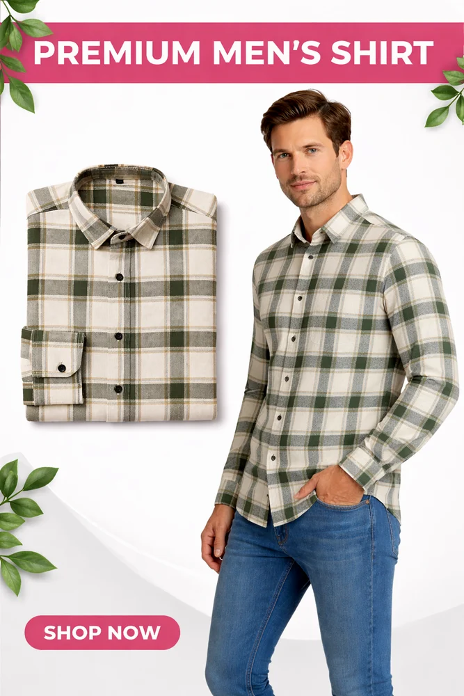 Men Cotton Check Shirt