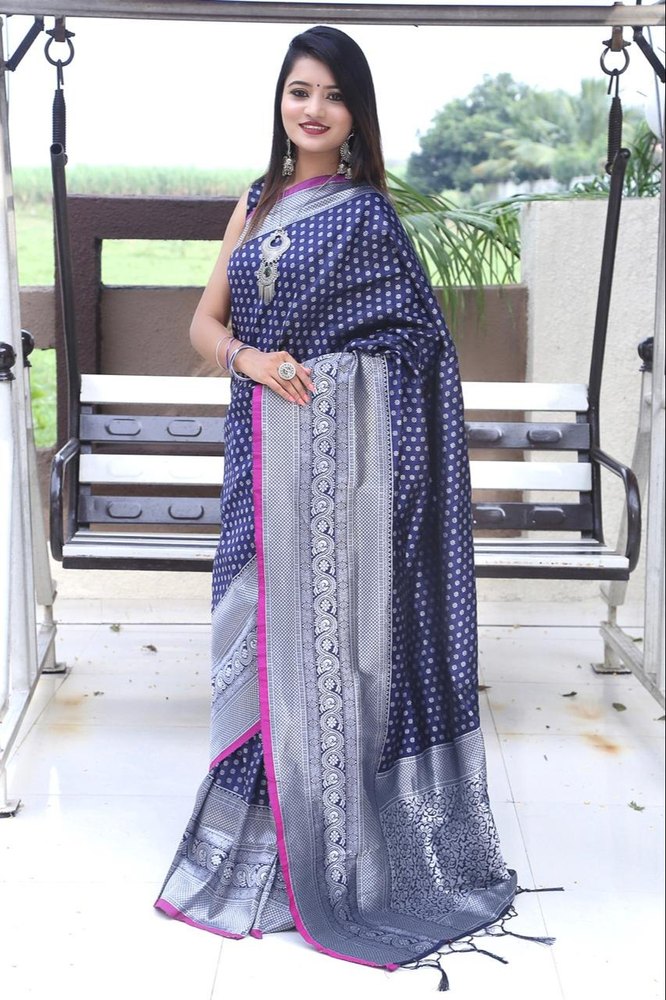 Lichi Silk Saree With Silver Zari Weaving Minakari Design All Over Wholesale Price