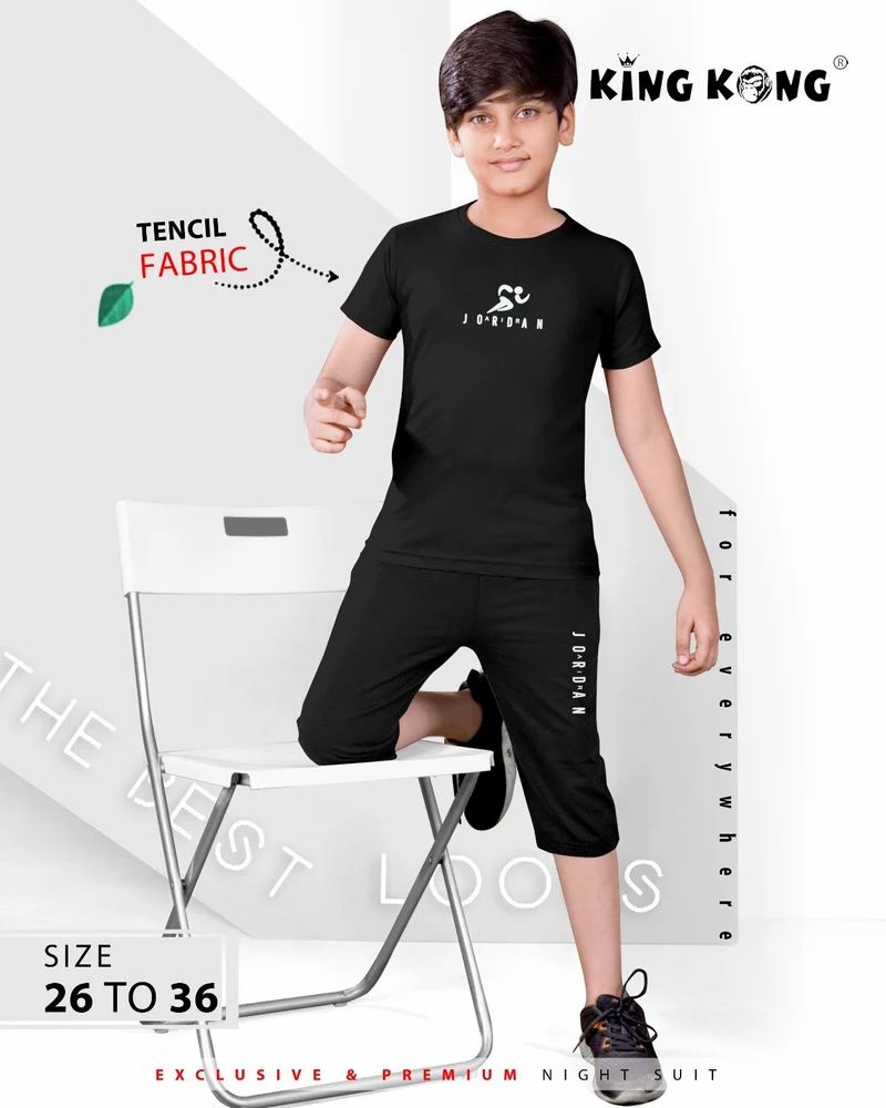 ComfortFit Boys' Tencel Night Suit:- Sizes 26 to 36