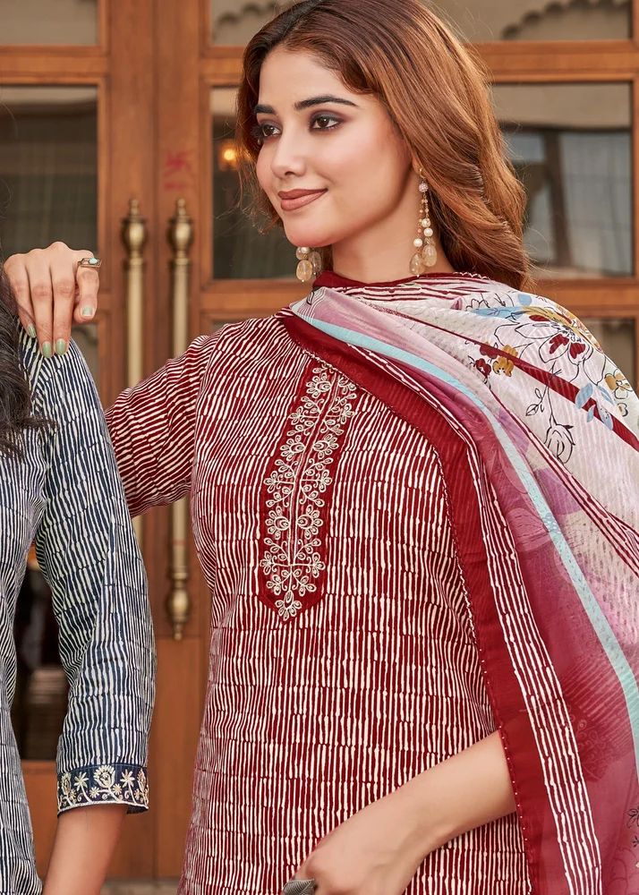 ALOK SUPER GIRL-2 PURE ZAM COTTON DESIGNER PRINTED DRESS MATERIAL AT WHOLESALE PRICE