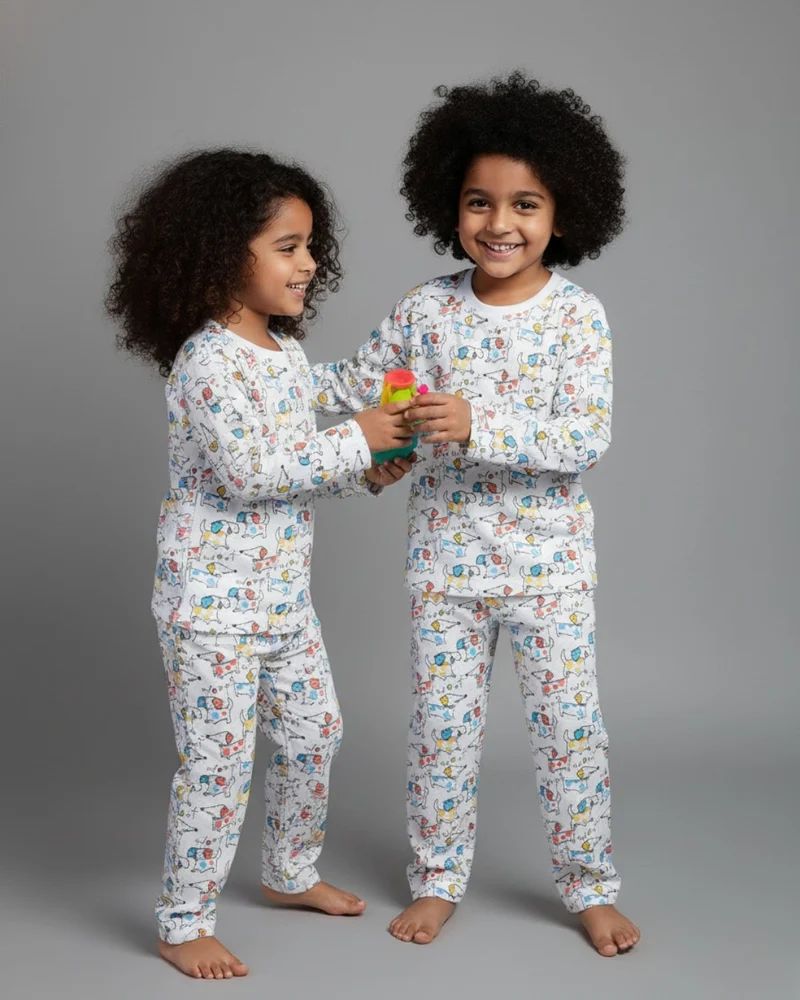 Puppy Printed  T-Shirt & Pyjama