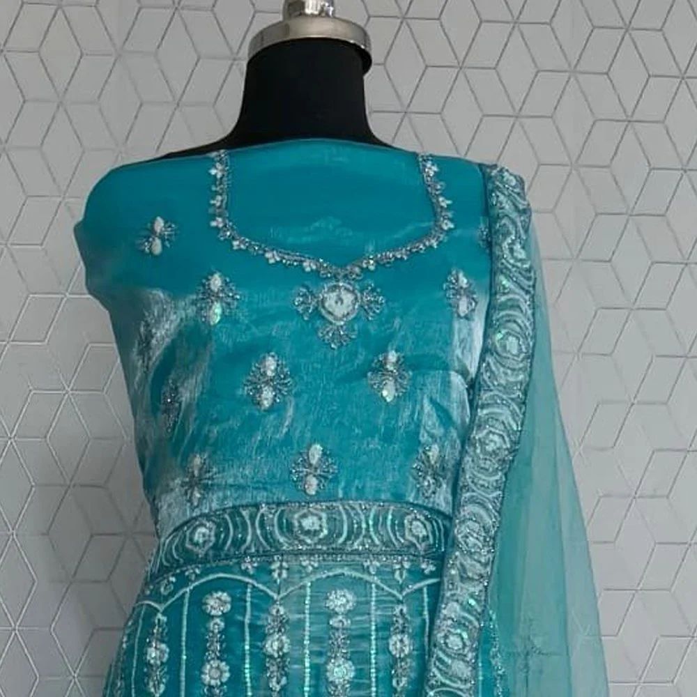Silk Embroidered Partywear Lehenga
