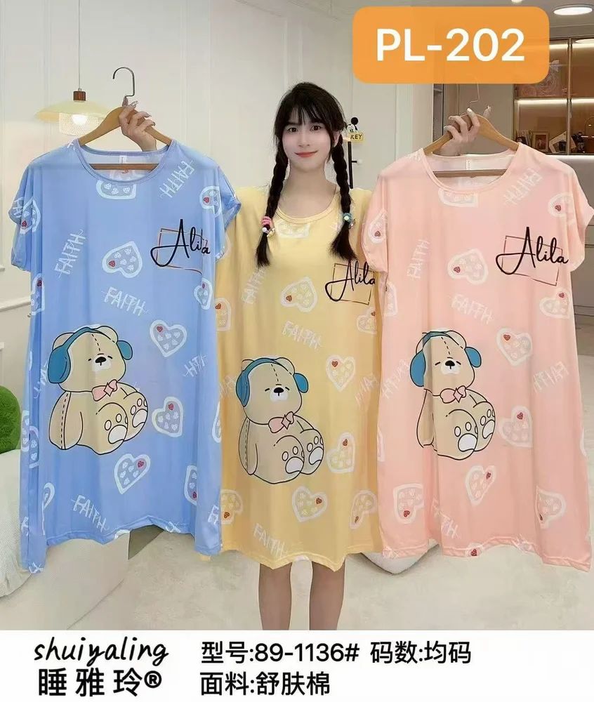 Cotton Korean Ladies Night Dress