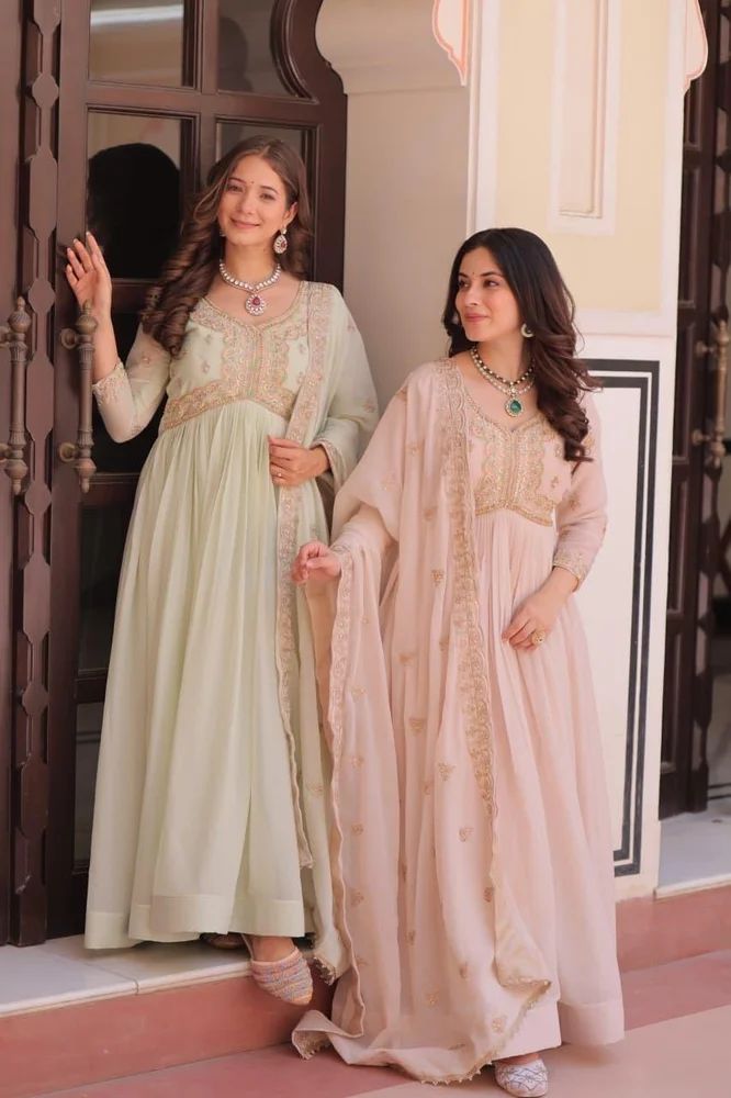 Designer Gown With Dupatta