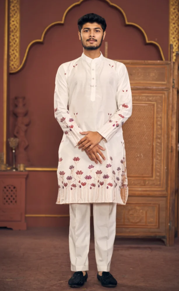 Lotus Men Silk Kurta