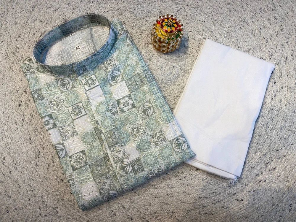 Kurta Pyjama Set Reyon Men