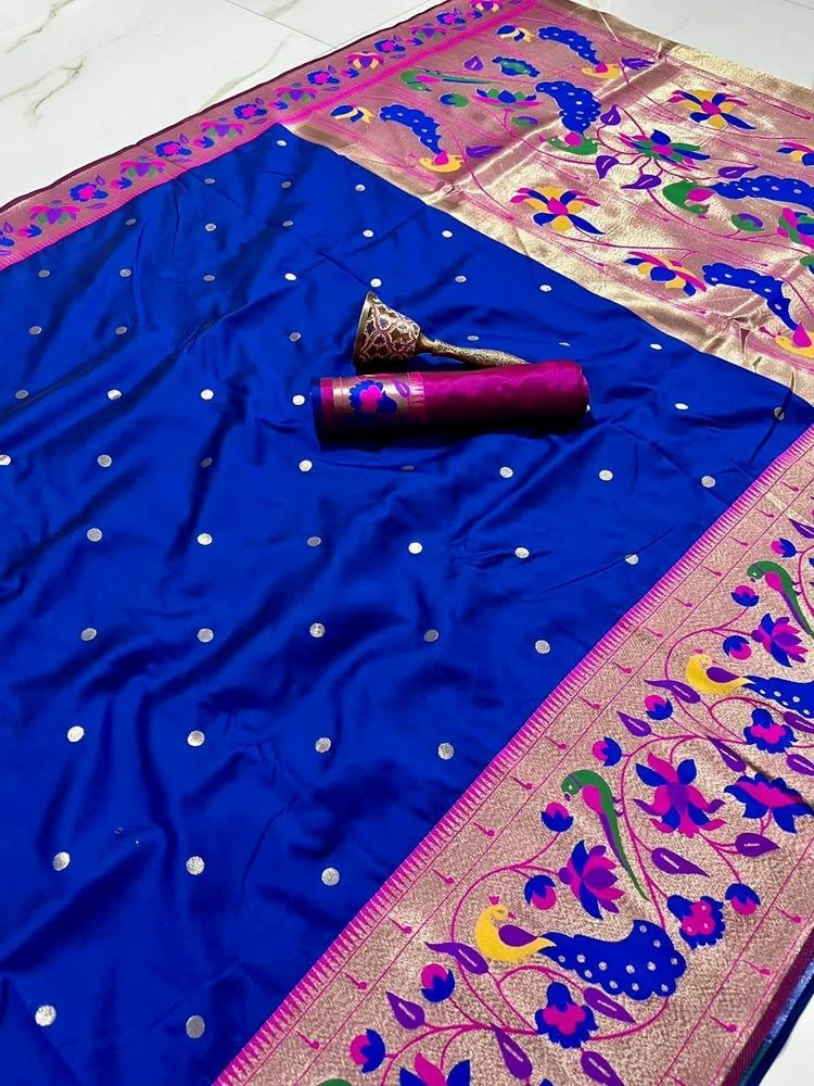 PURE SOFT KANCHIVRAM PETHANI SILK MINAKARI BORDER SAREE AT WHOLESALE PRICE