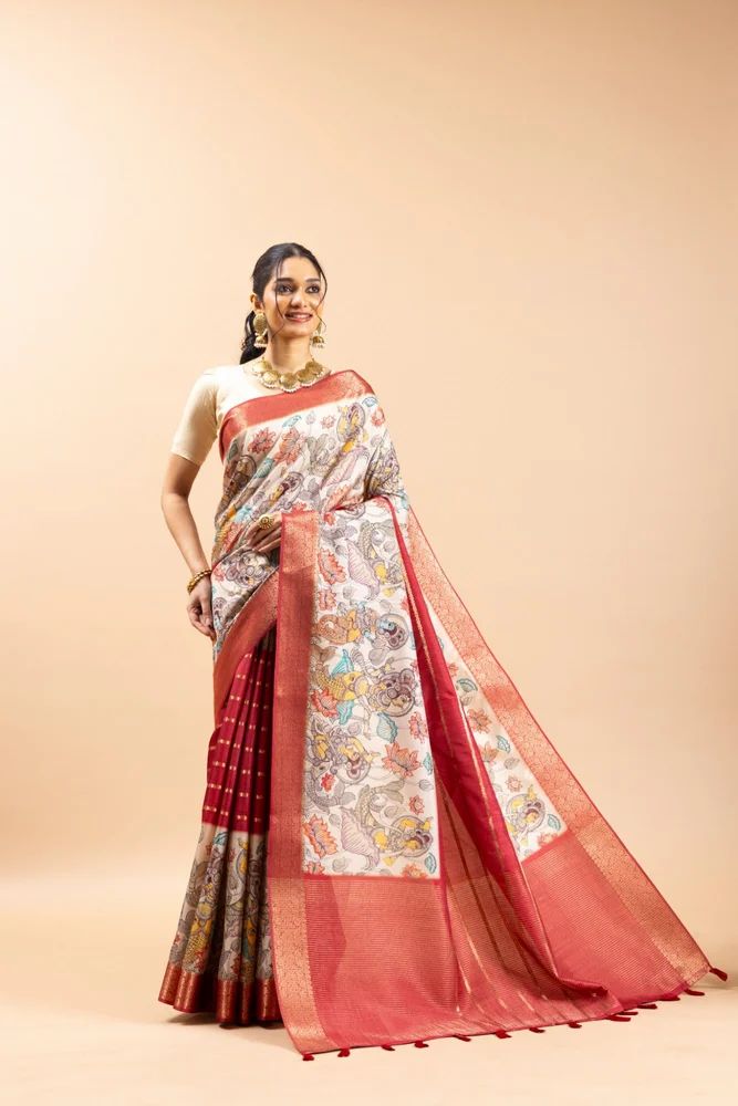 Raas Mandal Jacquard Silk Saree
