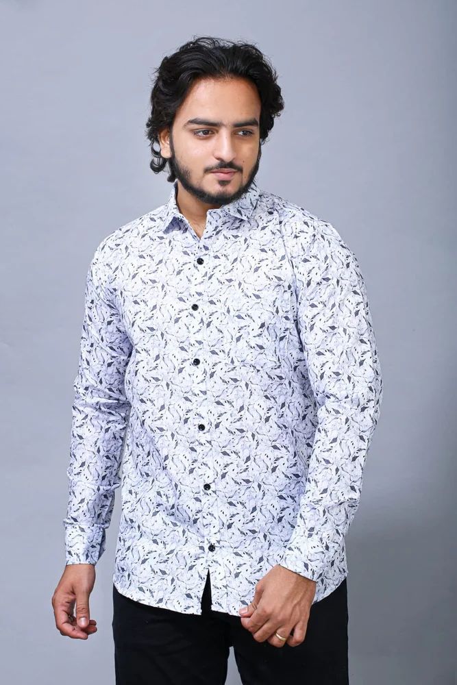 Mens Printed Cotton Shirt