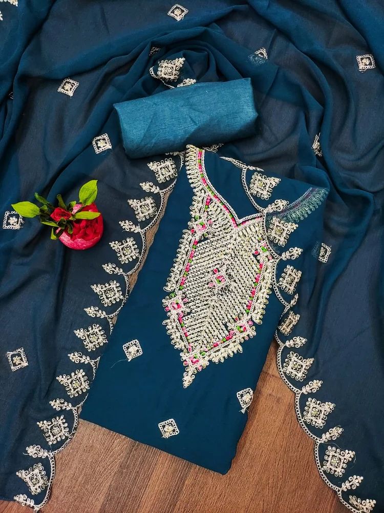 Georgette Embroidery Dress Material