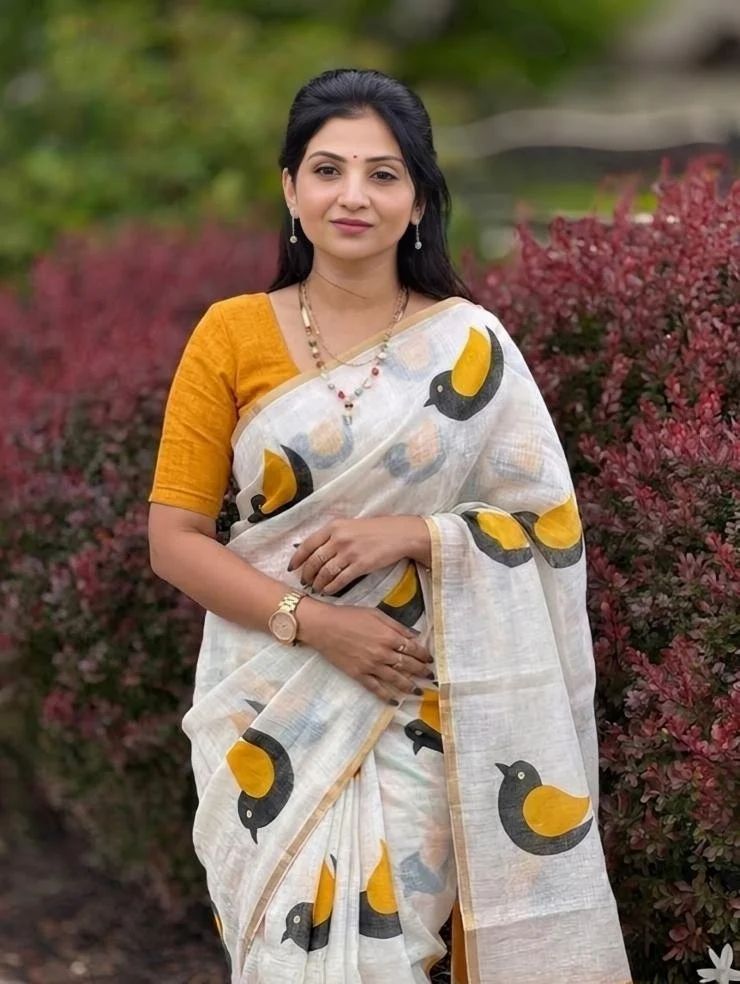 Linen Cotton Saree
