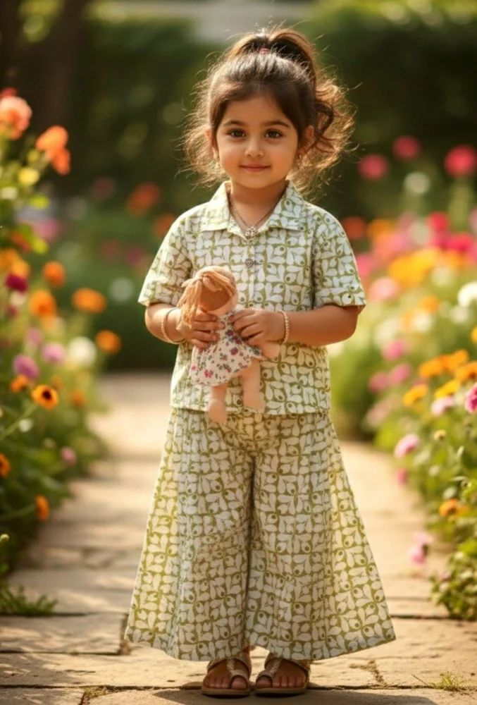 Baby girls top and plazzo co Ord set
