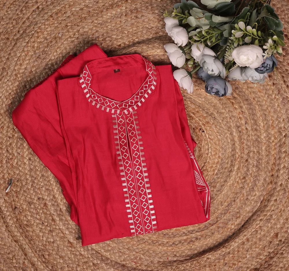 Pink Women Embroidered Coord Set