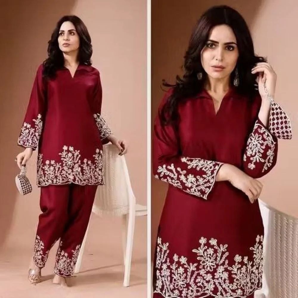 Slub Cotton Kurta & Pant Dress