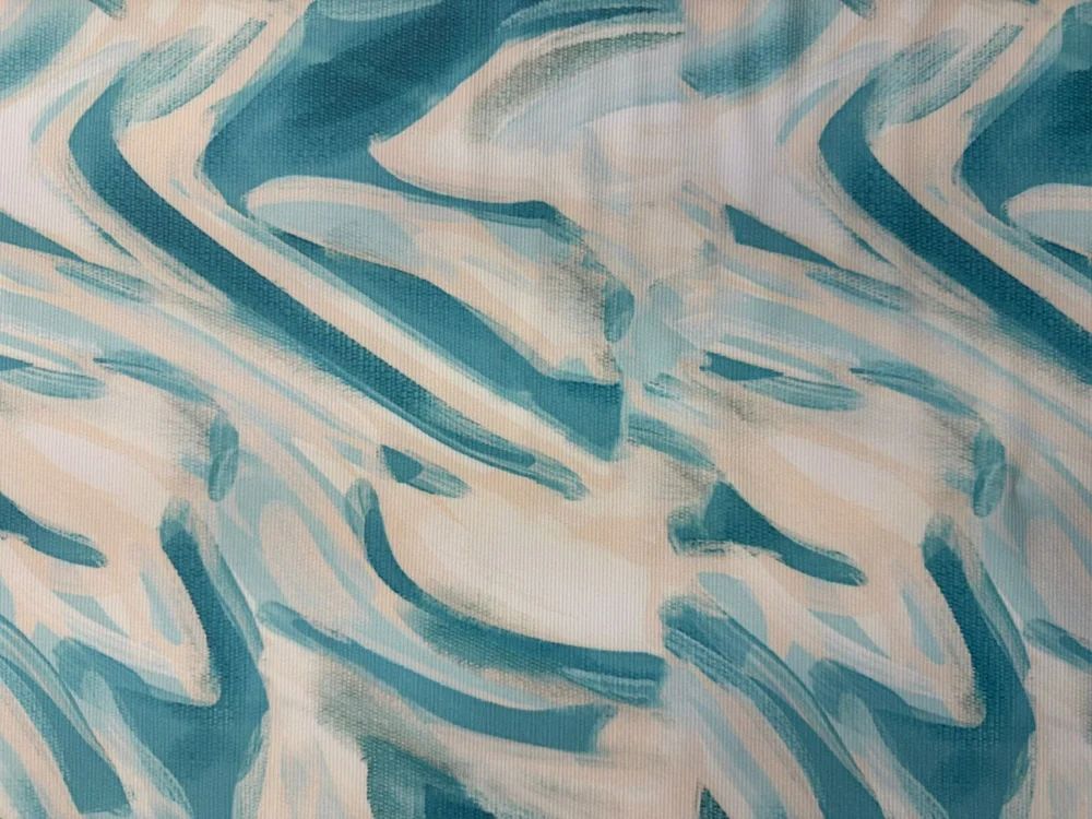 Imported Polyester Ribbed Digital Printed  Fabric