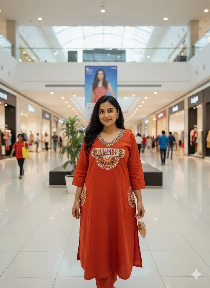 MUL COTTON DESIGNER KURTI PLAZO SETS