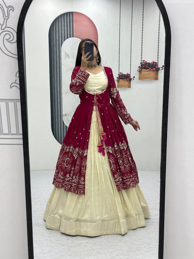 TRENDY CULTURE'S Designer Lehenga Choli Shrug with Heavy Thread & Sequin Work