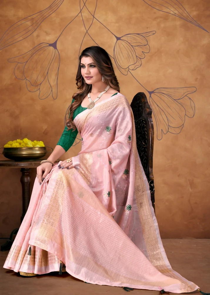 Ladies Linen Saree