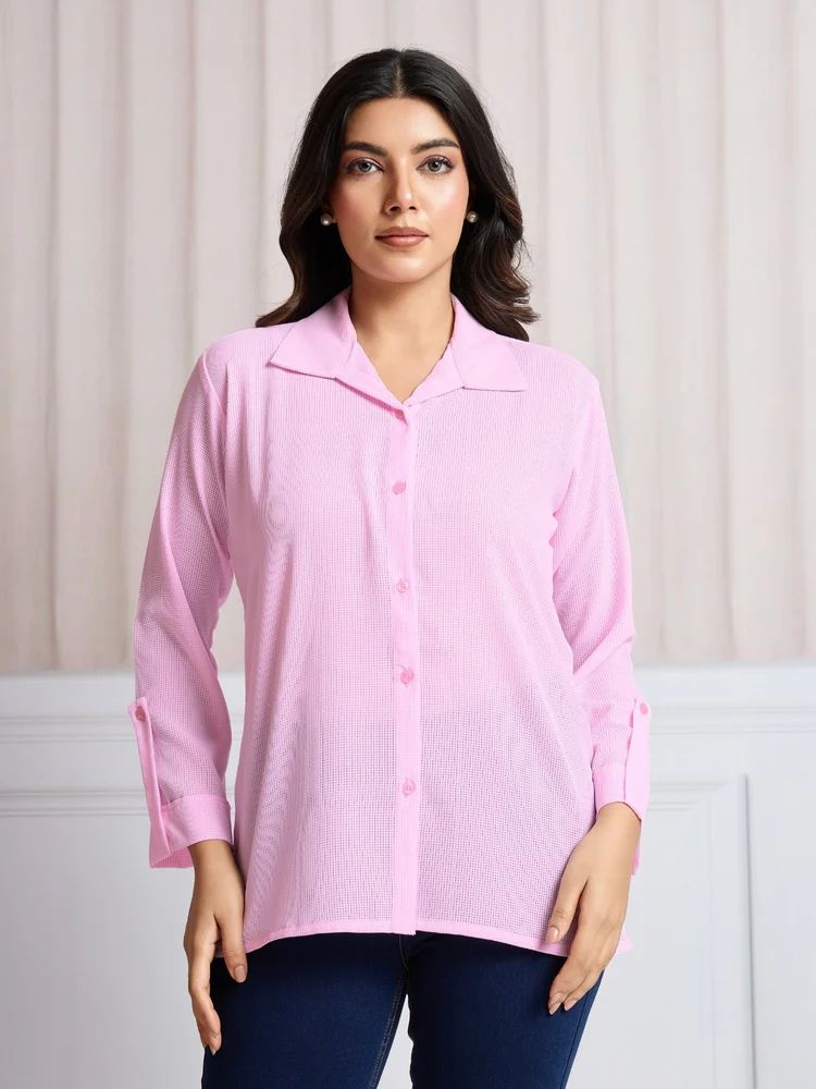 Women Baby Pink Shirt