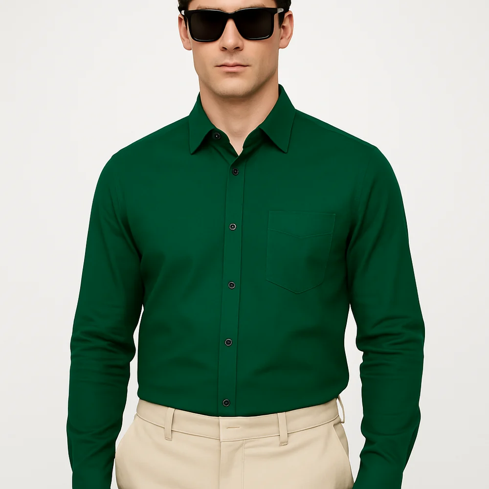 Cotton Plain Shirt