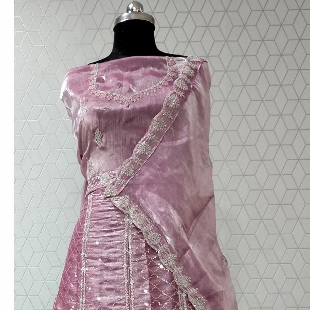 Viscose Embroidered Partywear Lehenga