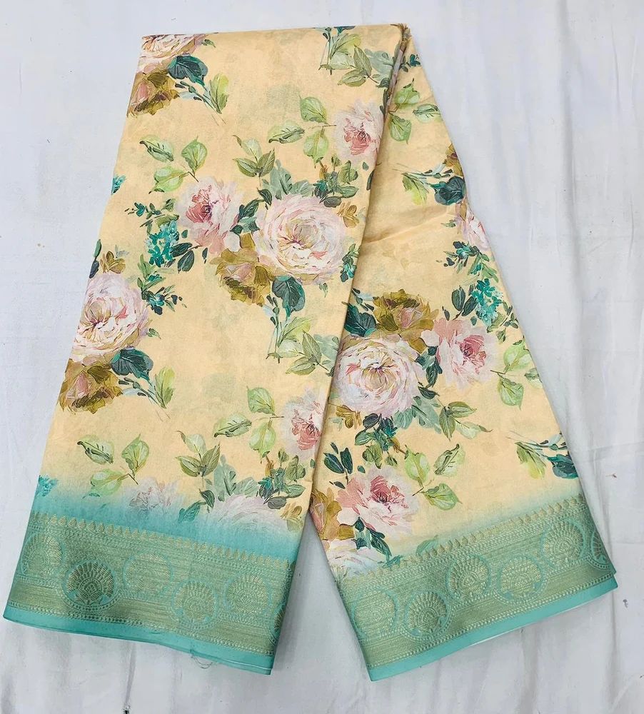 Muskan - Dola Silk Saree Digital Prints