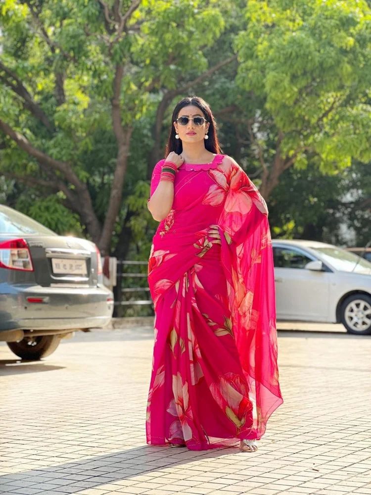 Georgette Printed Sarees