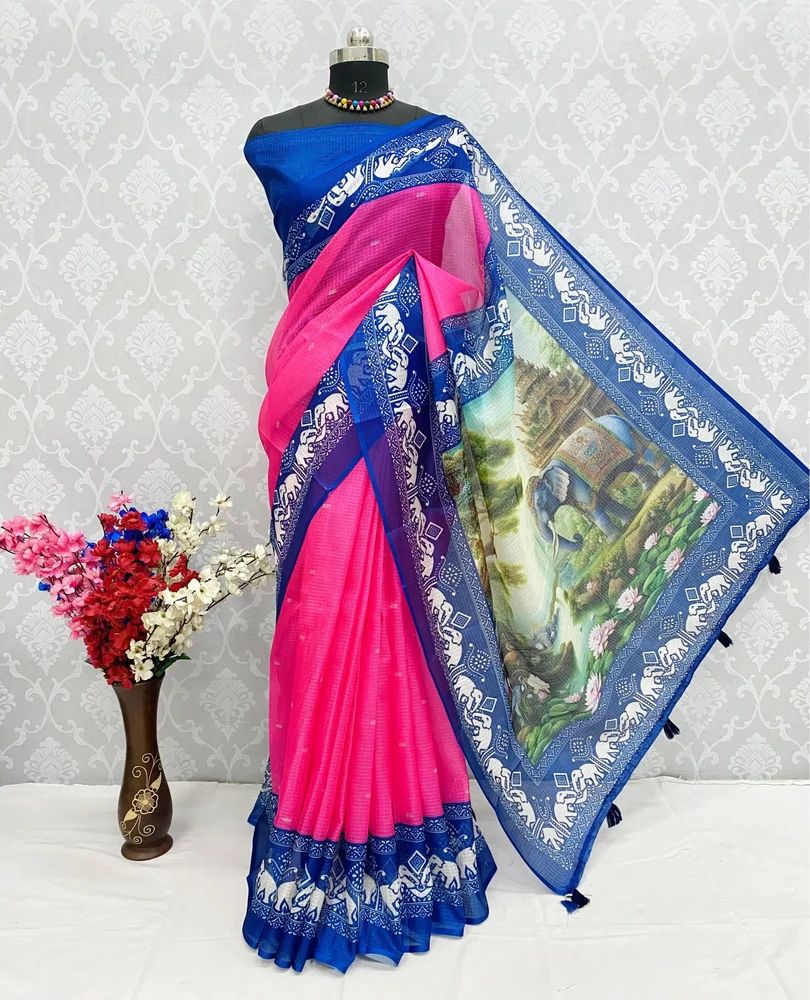 Kota Kalamkari Saree
