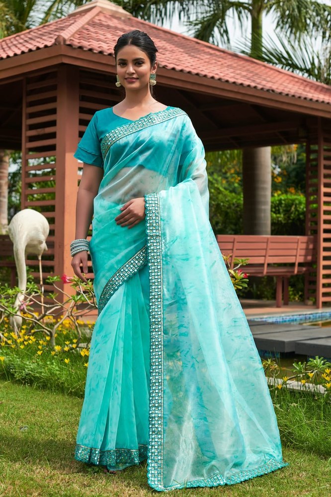 Organza Party Wear Saree