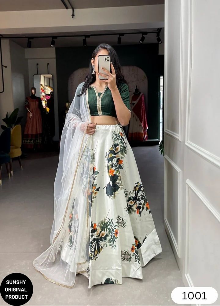 Beautiful Zari Satin Lehenga Choli With Dupatta Wholesale Catalog