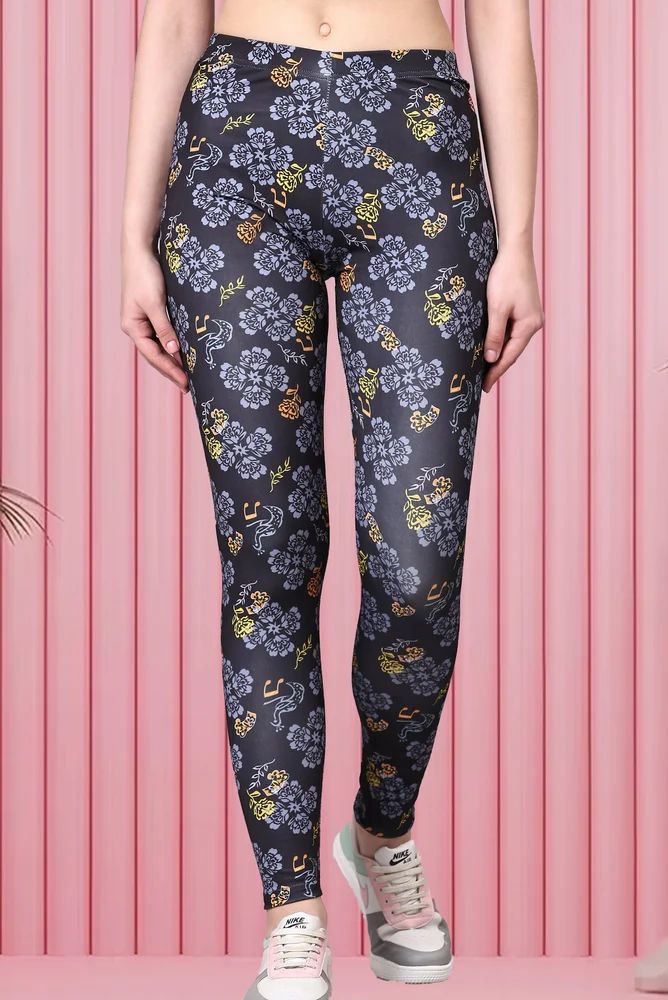 Ladies Multicolored Flower Printed Leggings