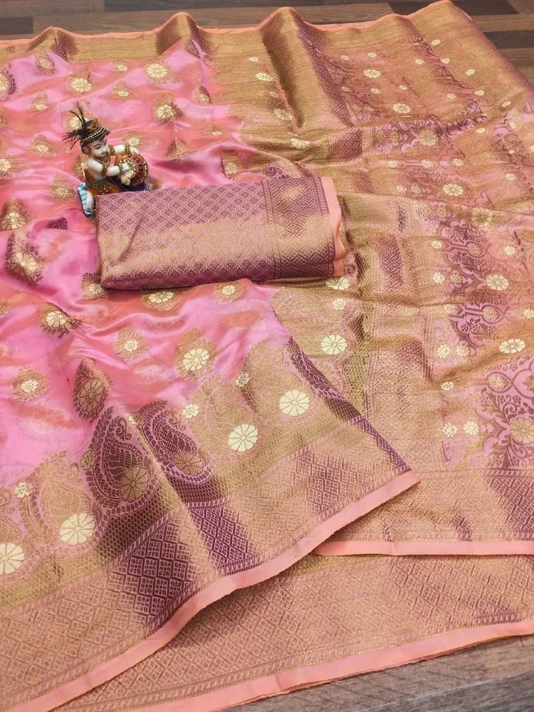 BANARASI HANDLOOM COTTON GOLD JARI WEAVING SAREE AT WHOLESALE PRICE