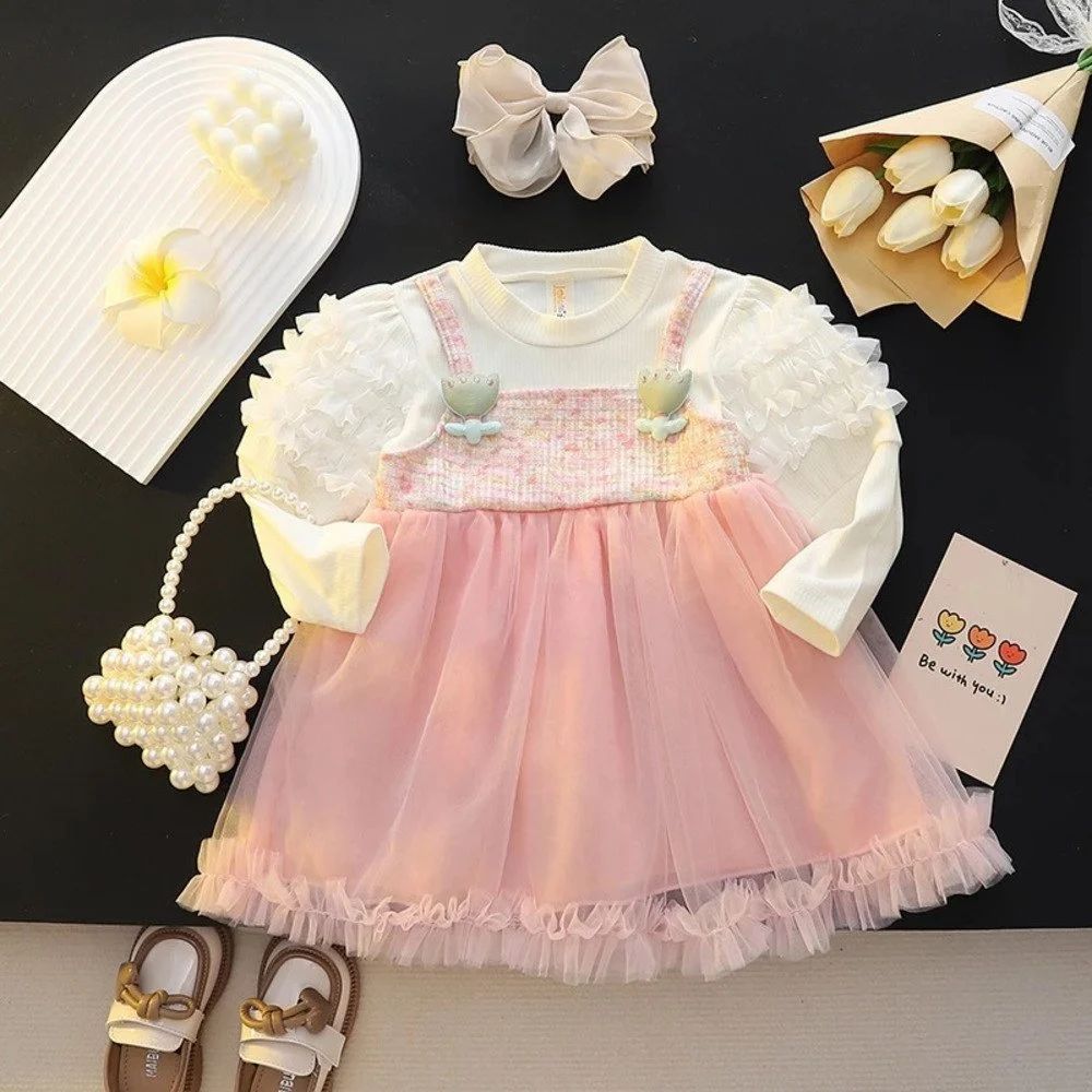 Net Kids Party Wear Dress For Girls