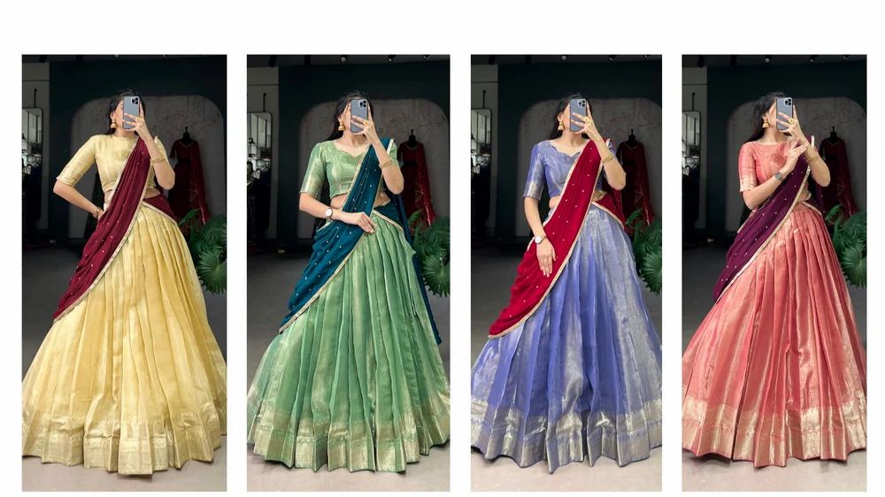 designer Kanchipuram lehenga