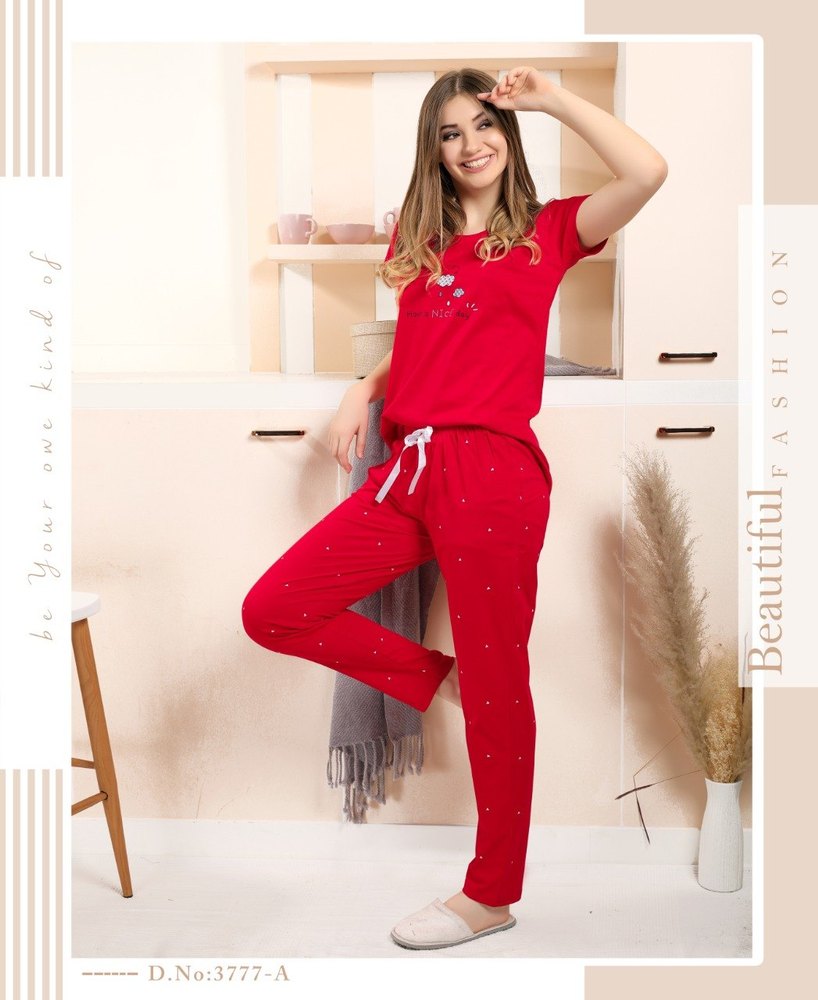 Ladies Stylish Nighty Red