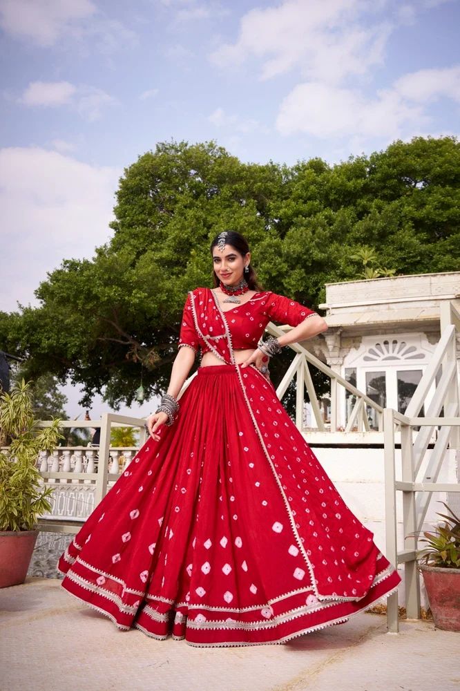 Designer Pure Chanderi Lehenga Choli