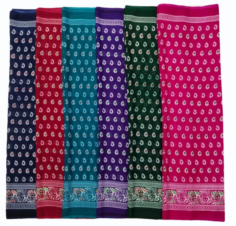 Rani Pink Reniyal Printed Saree