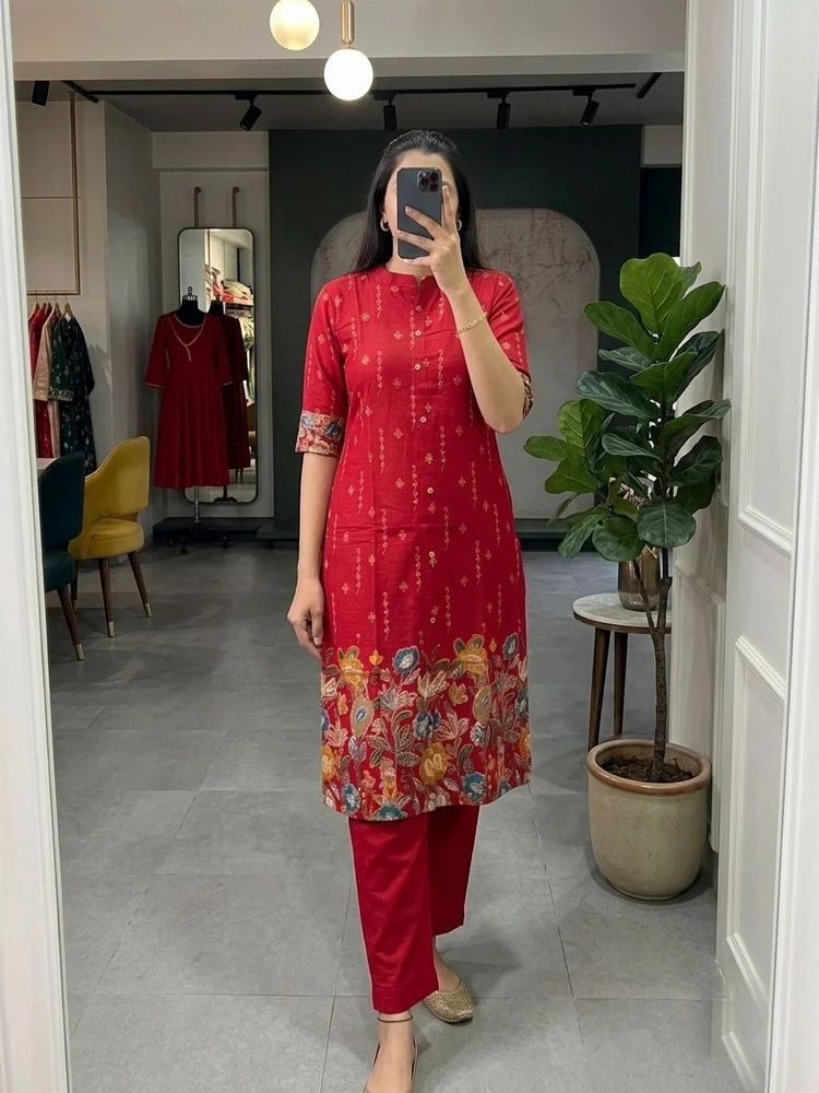 Casual Wear Bamboo cotton kurti pent