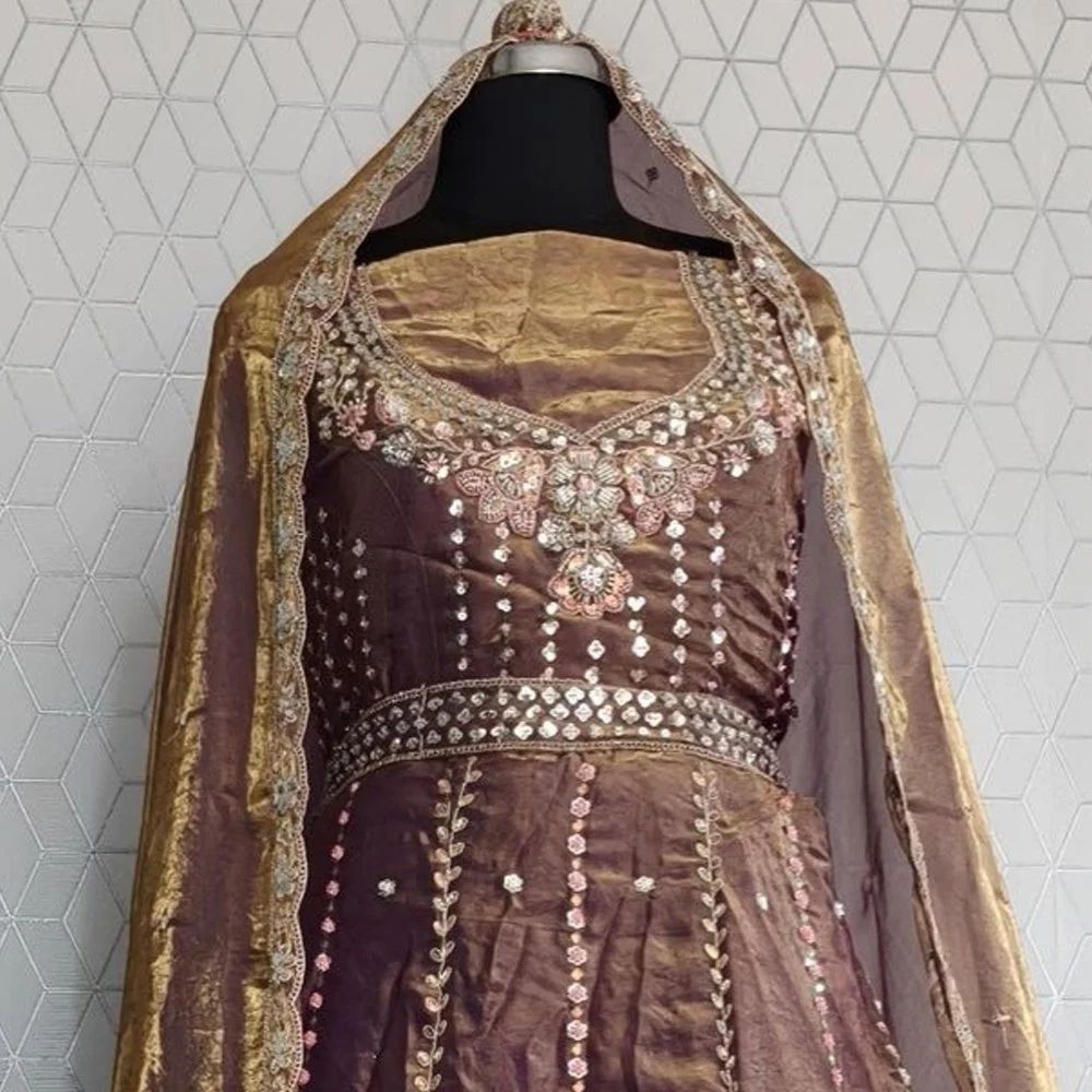 Fandy Silk Embroidered Partywear Lehenga