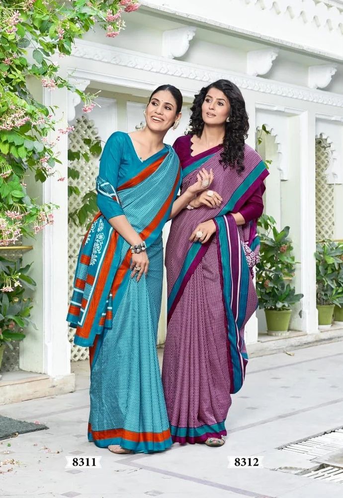 School Uniform Saree