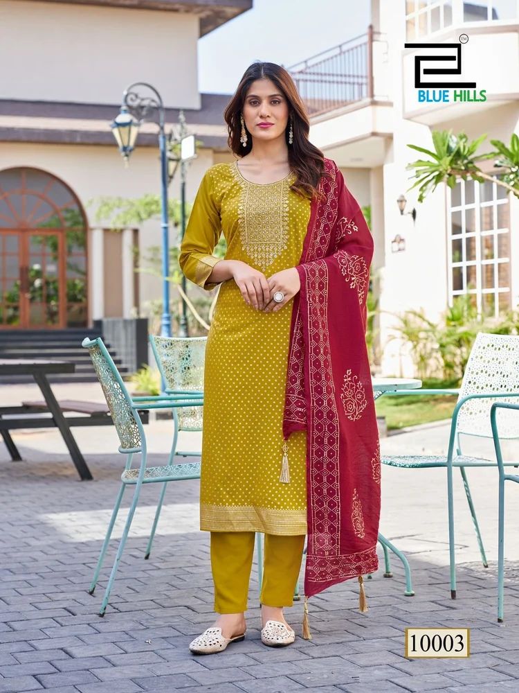 Ladies Kurti Pant Set With Dupatta